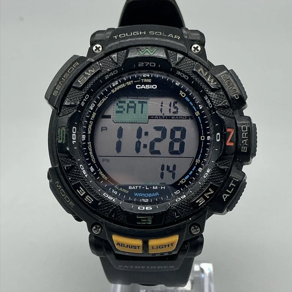 Casio Pathfinder 3246 PAG-240 Mens Watch 48mm Tough Solar Altimeter Compass
